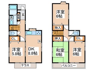 向原戸建の物件間取画像